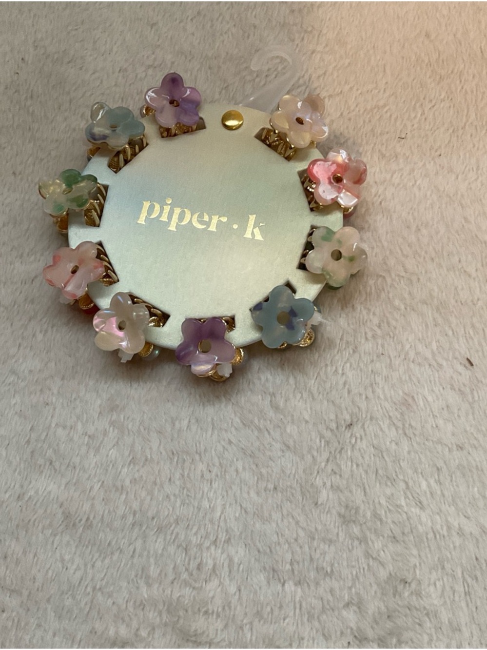 piper.k Pastel Flower Hair Clips – Multicolor